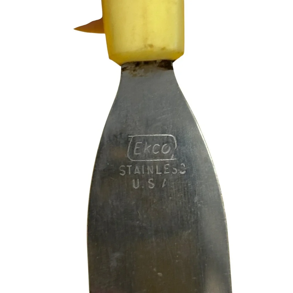 Vintage Ekco Stainless Steel Spreader‎ Knife Kitchen Utensil USA Made